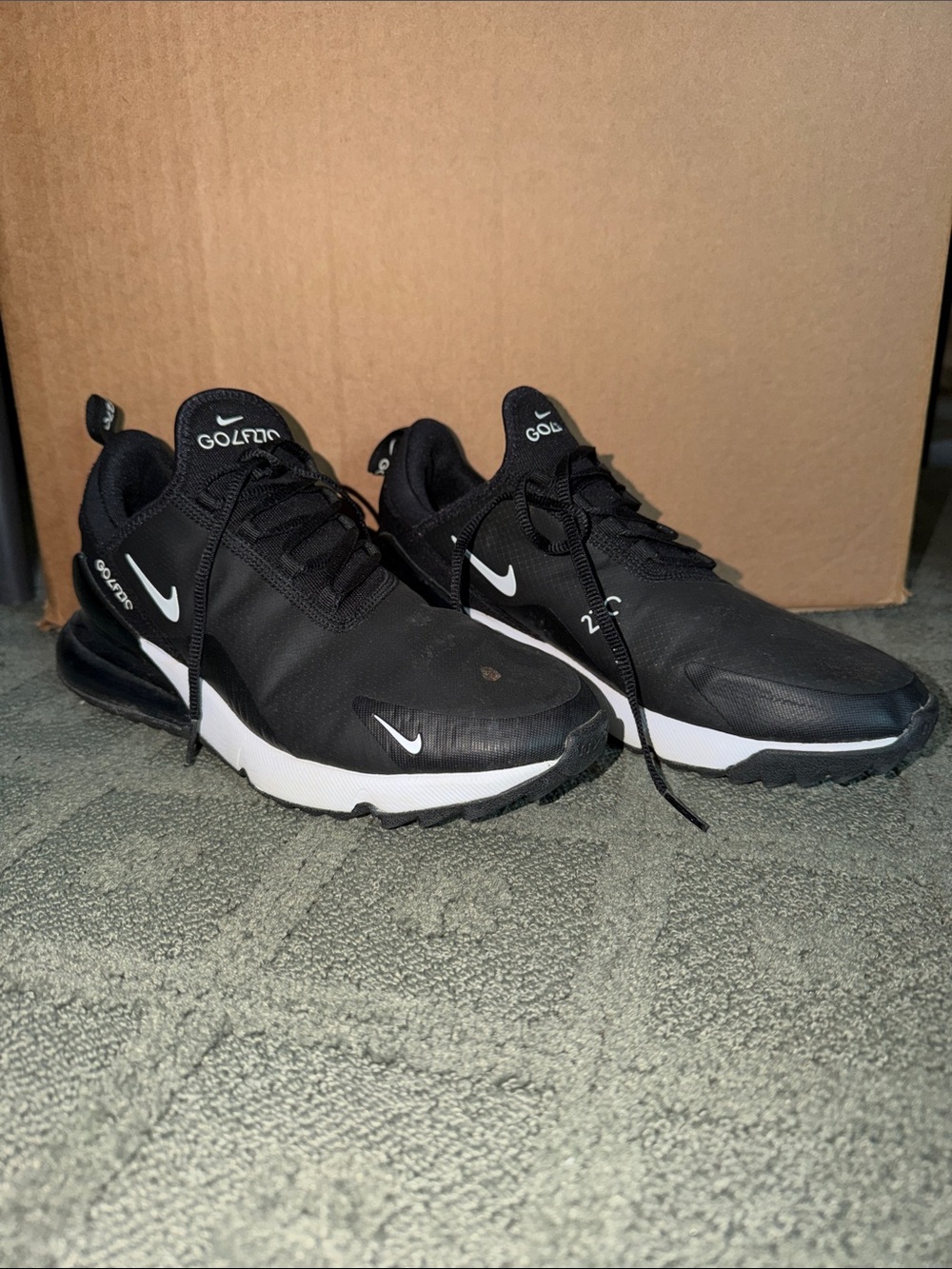 Nike Black and White Golf Sneakers